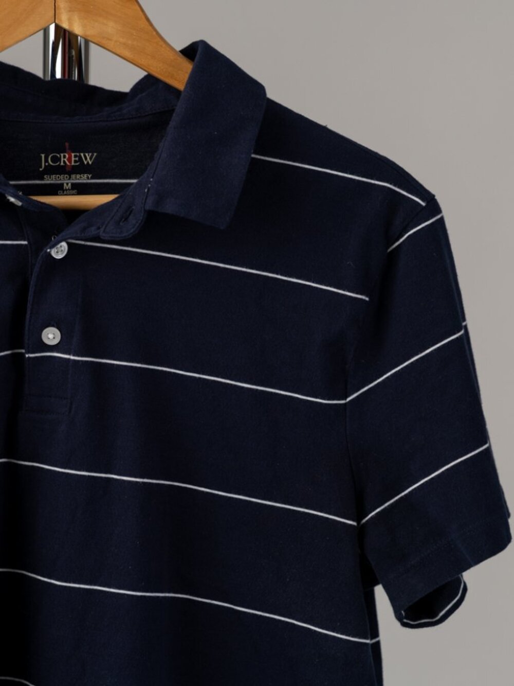 J Crew Washed piqué polo shirt in stripe